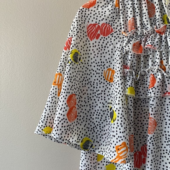 Zara Basic Coral Reef Button Up Blouse - Picture 8 of 9